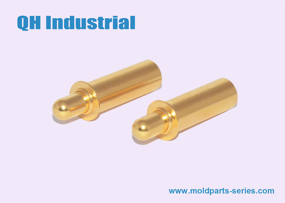 Gold Soems 1mm 2mm 10uin 12uin 14uin überzog 2.54mm Neigung Messing- einzelnes Haupt- Mikro-Ladegerät Pogo Pin For Smart Phone Magnetic fournisseur